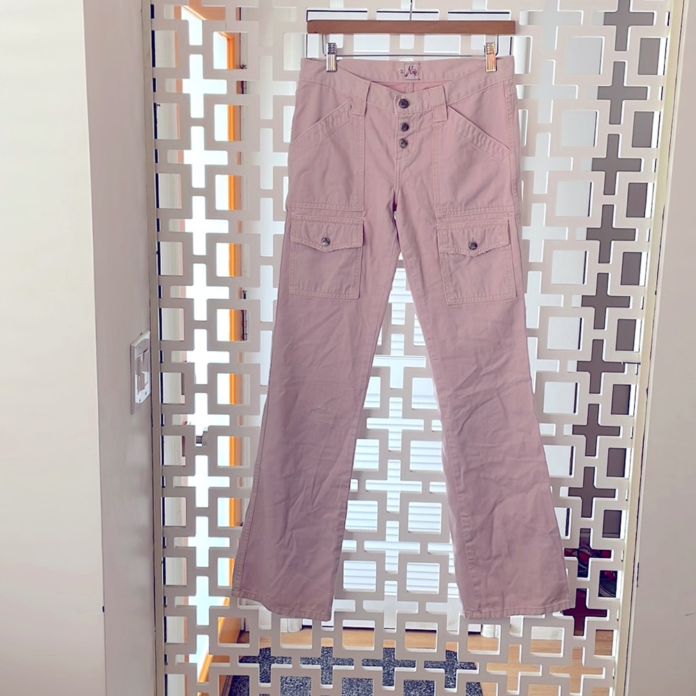 Joie size 28 pink twill cargo pants